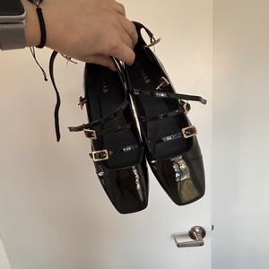 Black Patent Leather Mary Jane Flats